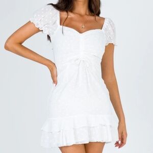 Princess Polly Mikail White Mini Dress - Size 0 - Brand New- tags still attached